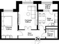 2-комнатная квартира · 58 м² · 8/9 этаж, Нажимеденова 29 за 21 млн 〒 в Астане, Алматы р-н — фото 2