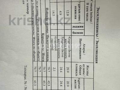 2-бөлмелі пәтер · 79.7 м² · 2/9 қабат, Байтерекова 2б — Рыскулова Аргынбекова, бағасы: 42 млн ₸ в Шымкенте