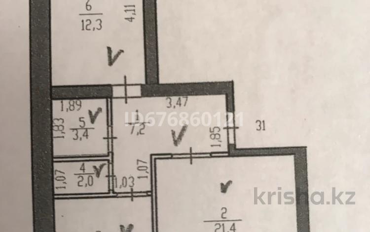 2-бөлмелі пәтер, 59.2 м², 5/6 қабат, Иле 32, бағасы: 23 млн 〒 в Астане, Алматы р-н — фото 2