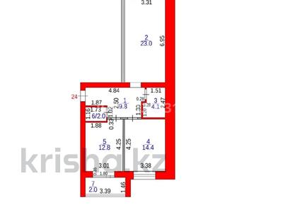 2-комнатная квартира · 68.1 м² · 3/5 этаж, мкр Юго-Восток, Мкр Юго-Восток, 28й микрорайон, Сатыбалдина 17/4 — ЖК "Азимут" за 39.3 млн ₸ в Караганде, Казыбек би р-н
