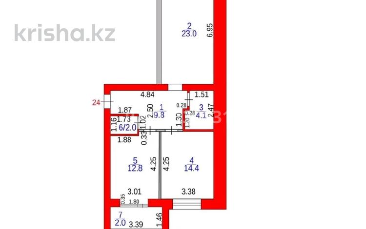 2-комнатная квартира · 68.1 м² · 3/5 этаж, мкр Юго-Восток, Мкр Юго-Восток, 28й микрорайон, Сатыбалдина 17/4 — ЖК "Азимут" за 39.3 млн ₸ в Караганде, Казыбек би р-н — фото 40