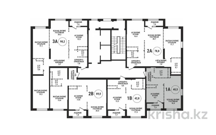 1-бөлмелі пәтер · 40.5 м² · 9/16 қабат, Сатпаева 90/58, бағасы: 41.5 млн ₸ в Алматы, Бостандыкский р-н — фото 2