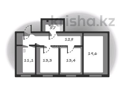 3-бөлмелі пәтер, 76 м², 1/5 қабат, Т.Бигельдинова 113 — Высший технический колледж. Кажымукан., бағасы: 15 млн 〒 в Кокшетау