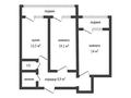 2-бөлмелі пәтер · 67.7 м² · 1/9 қабат, Береке 51, бағасы: 32 млн ₸ в Костанае — фото 18