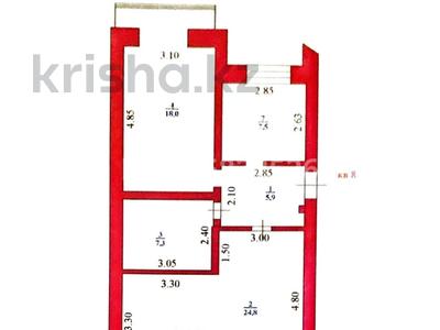 2-комнатная квартира · 63.5 м² · 3/5 этаж, Кердери 125/1 за 20 млн 〒 в Уральске, мкр Школьник