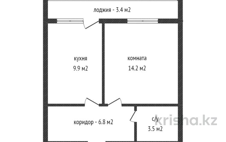 1-комнатная квартира, 37.8 м², 5/6 этаж, Каирбекова 358А за 17 млн 〒 в Костанае — фото 2