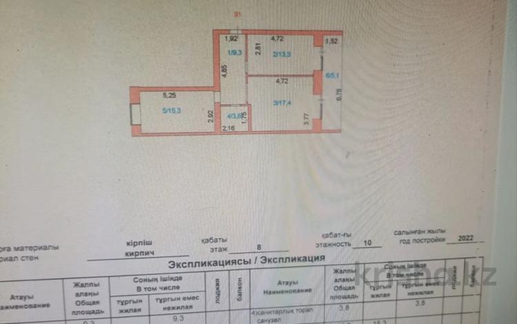 2-комнатная квартира, 65 м², 7/9 этаж, Акана серэ 194 за 22.5 млн 〒 в Кокшетау — фото 2