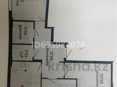 3-комнатная квартира · 82.7 м² · 6/9 этаж, А102 1 за 27 млн 〒 в Астане, Алматы р-н