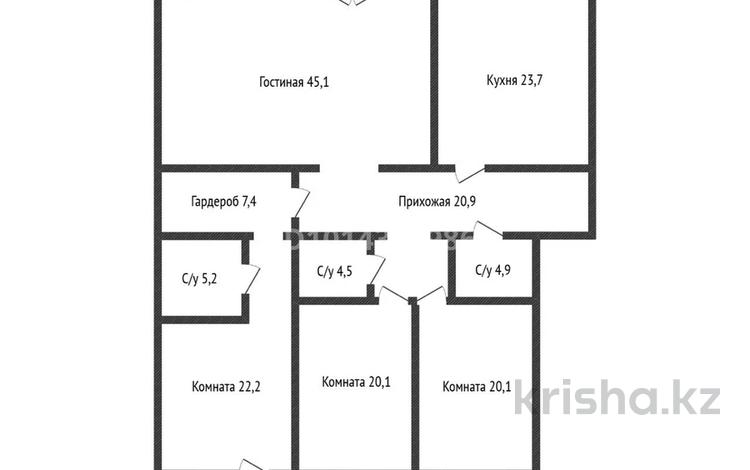 4-комнатная квартира · 193 м² · 2/4 этаж, Рудненская 117А — Войнный городок за 86.5 млн ₸ в Костанае — фото 11