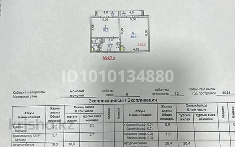 2-бөлмелі пәтер · 62 м² · 9/12 қабат, сзади Обл. Акимата — обл акимат, бағасы: 25.5 млн ₸ в Туркестане — фото 2