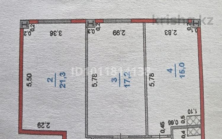 2-бөлмелі пәтер · 64.1 м² · 5/5 қабат, Мкр. Шымсити 2704А, бағасы: 28.8 млн ₸ в Шымкенте, Каратауский р-н — фото 2