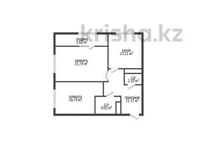 2-комнатная квартира · 76.1 м² · 3/6 этаж, Гашека за 43 млн ₸ в Костанае