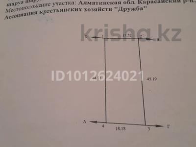 Жер телімі · 8 сотық, Друбжа шаруа қожадығы 1921, бағасы: 4.5 млн ₸ в Батане