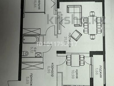 2-бөлмелі пәтер · 70 м² · 14/18 қабат, ул. Ахмета Байтурсынова 30/1, бағасы: 40 млн ₸ в Астане, Сарайшык р-н