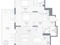 2-комнатная квартира · 101.7 м² · 1/3 этаж, мкр Мирас за ~ 172.7 млн ₸ в Алматы, Бостандыкский р-н — фото 3