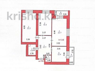 3-бөлмелі пәтер · 98.7 м² · 10/10 қабат, Жумабаева 60/4, бағасы: 34.5 млн ₸ в Астане, Алматы р-н
