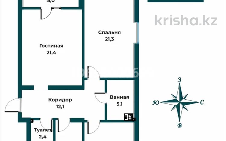 3-бөлмелі пәтер, 105.3 м², 3/9 қабат, Абая 130, бағасы: 90 млн 〒 в Алматы, Бостандыкский р-н — фото 3