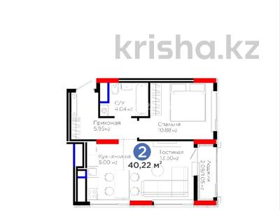 2-комнатная квартира · 41 м² · 4/17 этаж, Е 908 23 за 26 млн ₸ в Астане, Нура р-н