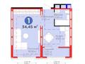 1-комнатная квартира · 34.45 м² · 5/12 этаж, Е 915 9 за 27 млн ₸ в Астане, Есильский р-н — фото 9