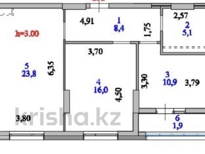 2-комнатная квартира · 66.1 м² · 2/14 этаж, мкр Уркер, е 429 14/2 за 40 млн ₸ в Астане, Нура р-н