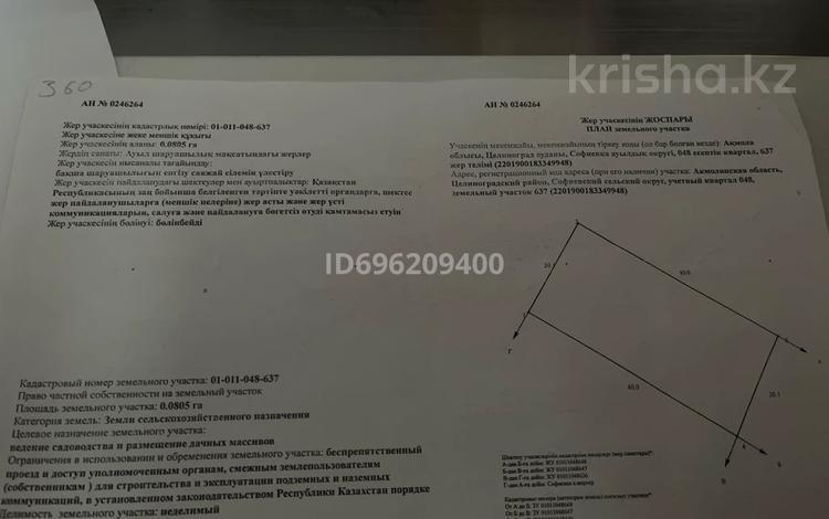 Участок · 8 соток, Учетный квартал 048 637 — Ориентировочно находится в доль трассы за 2.2 млн 〒 в Софиевке — фото 2