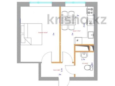 1-комнатная квартира · 38.1 м² · 11/13 этаж, Си Синхая 17 — Жарокова за 32.5 млн 〒 в Алматы, Бостандыкский р-н