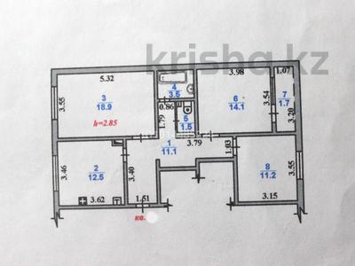 3-комнатная квартира · 78.5 м² · 5/9 этаж, мкр Жетысу-2 33 — Абая-Саина за 55 млн ₸ в Алматы, Ауэзовский р-н
