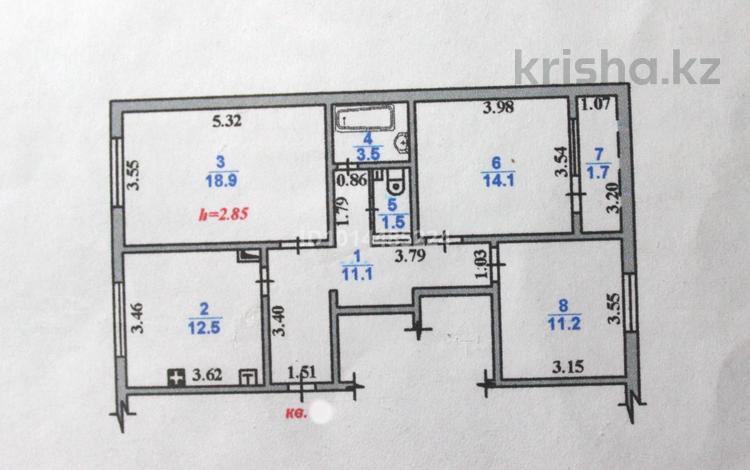 3-комнатная квартира · 78.5 м² · 5/9 этаж, мкр Жетысу-2 33 — Абая-Саина за 55 млн ₸ в Алматы, Ауэзовский р-н — фото 2