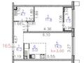 2-бөлмелі пәтер · 43.1 м² · 5/6 қабат, Гажайып 30, бағасы: 35 млн ₸ в Алматы — фото 2