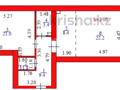 2-комнатная квартира, 68.6 м², 2/12 этаж, Бухар жырау 13 — 809 за 29 млн 〒 в Астане, Есильский р-н