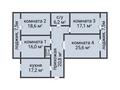 4-бөлмелі пәтер · 131.5 м² · 2/9 қабат, Набережная 49, бағасы: 97 млн ₸ в Костанае — фото 2