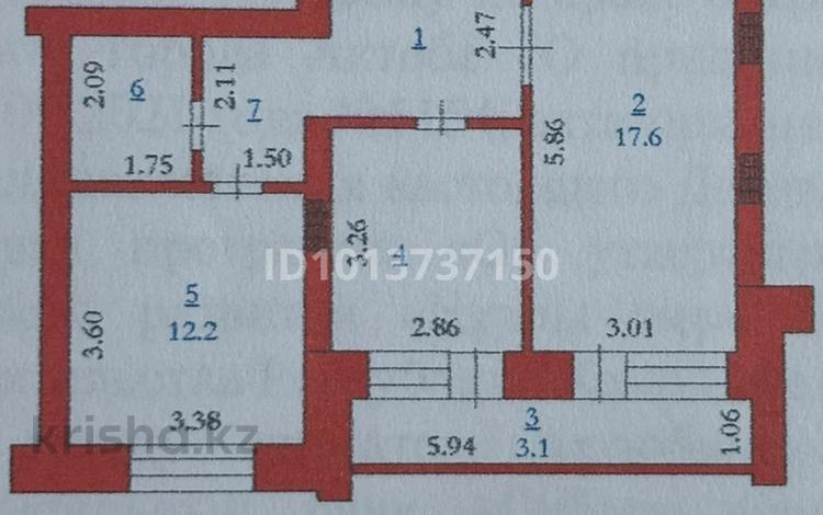 2-бөлмелі пәтер · 56.2 м² · 6/9 қабат, Нур Актобе 9г, бағасы: 18 млн ₸ — фото 2