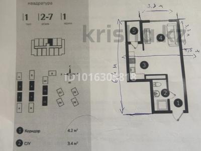 1-комнатная квартира · 30 м² · 2/7 этаж, Естай 39/3 за 150 000 ₸ в 