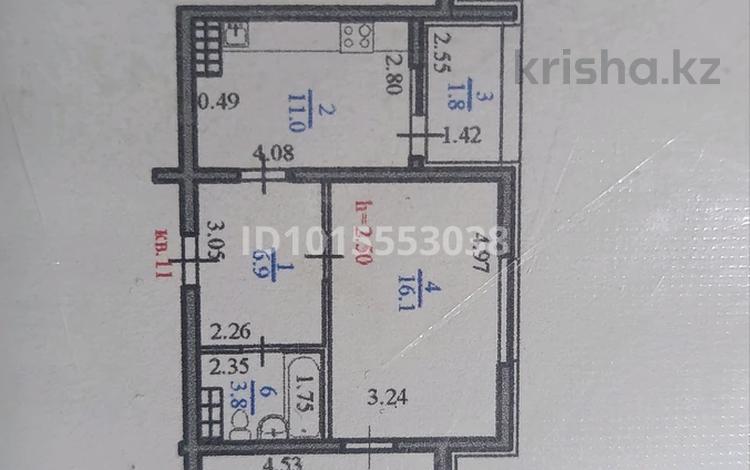 2-комнатная квартира · 53 м² · 4/6 этаж, мкр Мадениет, уч.№845 — По сайна не доезжая экопост бурундайский за 30 млн ₸ в Алматы, Алатауский р-н — фото 2