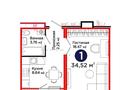 1-бөлмелі пәтер · 35 м² · 12/13 қабат, С 902 8, бағасы: 24 млн ₸ в Астане, Сарыарка р-н