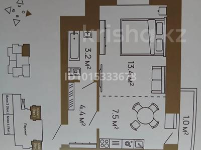1-бөлмелі пәтер · 30 м² · 5/9 қабат, Шоссе Коргалжын 31, бағасы: 14 млн ₸ в Астане, Нура р-н