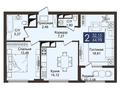 2-комнатная квартира, 64.98 м², Абулхайыр хана 85 за ~ 35.5 млн 〒 в Атырау — фото 2