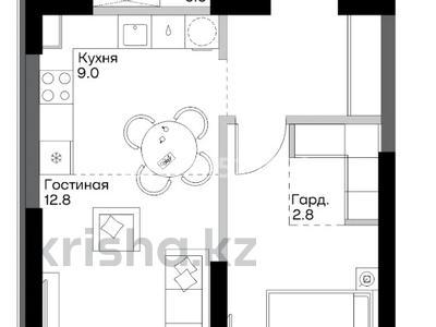 1-комнатная квартира · 55 м² · 3 этаж, Алатауская трасса 30 за ~ 27.5 млн ₸ в Алматинской обл., Талгарский р-н
