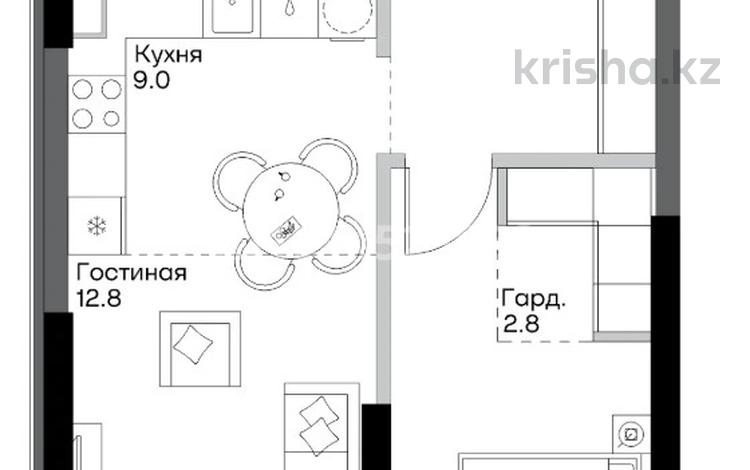 1-бөлмелі пәтер · 55 м² · 3 қабат, Алатауская трасса 30, бағасы: ~ 27.5 млн ₸ в Алматинской обл., Талгарский р-н — фото 2