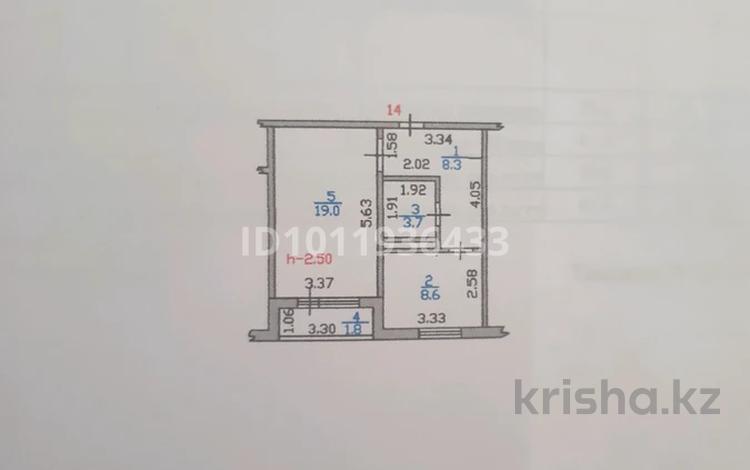 1-комнатная квартира · 41.4 м² · 4/5 этаж, Военный городок Жулдыз 43 за 15 млн ₸ в Талдыкоргане, военный городок Улан — фото 2