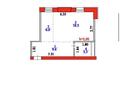 1-комнатная квартира · 37.4 м² · 10/10 этаж, Кургальжинское шоссе 22/1 за 12 млн ₸ в Астане, Нура р-н