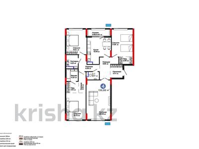 4-бөлмелі пәтер · 137 м² · 6/9 қабат, Сагадат Нурмагамбетов 15, 16 — Райымбек батыра, бағасы: 100 млн 〒 в Астане, Нура р-н