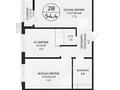 2-бөлмелі пәтер · 54.4 м² · 14/16 қабат, Мангилик Ел 74, бағасы: ~ 29.5 млн ₸ в Астане, Есильский р-н — фото 3