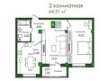2-комнатная квартира · 64.31 м², Е-779 32/1 за ~ 30.1 млн ₸ в Астане, Есильский р-н — фото 2