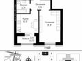 1-комнатная квартира · 41.96 м² · 9/9 этаж, Александр Сызганов 1/2 за 29.5 млн ₸ в Астане, Есильский р-н
