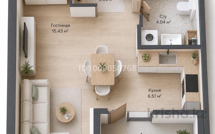1-бөлмелі пәтер · 30.22 м² · 3/9 қабат, Улы Дала — Улы Дала и улицы Айтматова (улица Е 909), бағасы: 23.5 млн ₸ в Астане, Есильский р-н — фото 15
