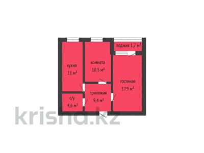 2-комнатная квартира, 55 м², 1/5 этаж, береке 50 за 21.2 млн 〒 в Костанае