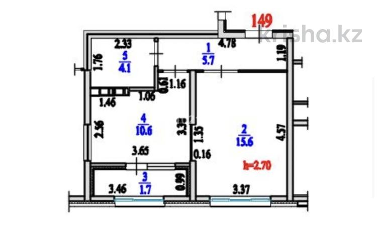 1-комнатная квартира · 37.7 м² · 4/6 этаж, мкр Кайрат 135/20 за 33 млн ₸ в Алматы, Турксибский р-н — фото 2