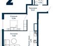 2-комнатная квартира · 51 м² · 9/15 этаж, Туран 71 — НИШ.НАЗАРБАЕВ УНИВЕРСИТЕТ за 27 млн 〒 в Астане, Нура р-н
