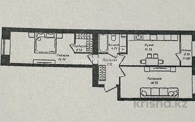 2-комнатная квартира · 64.22 м² · 3/12 этаж, Чингиз Айтматов 77/11 за 29 млн ₸ в Астане, Сарыарка р-н — фото 2